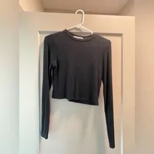 Gray Long Sleeve Women's Top